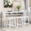 60" Console Kitchen Table Set with 3 Stools A25926