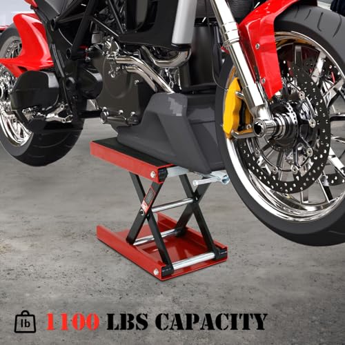 1100 LB Wide Deck Motorcycle Scissor Lift Jack Stand J566889