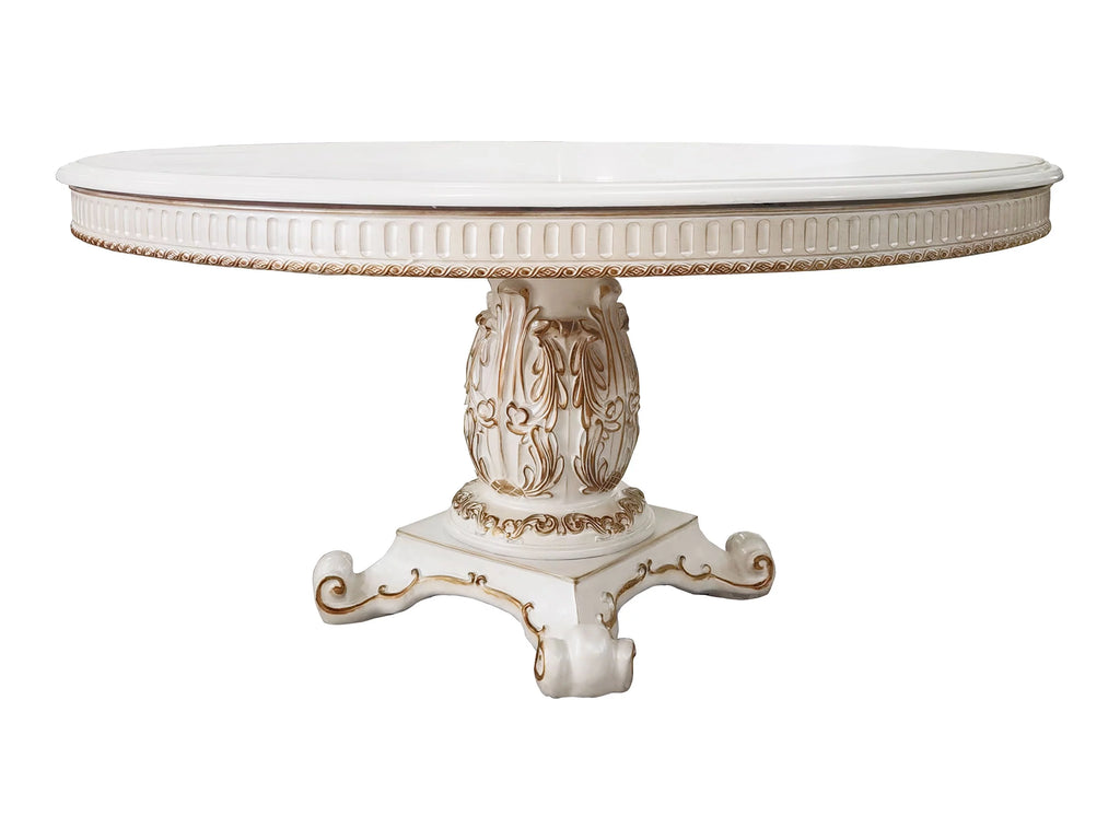 Wooden Round Dining Table with Pedestal X607