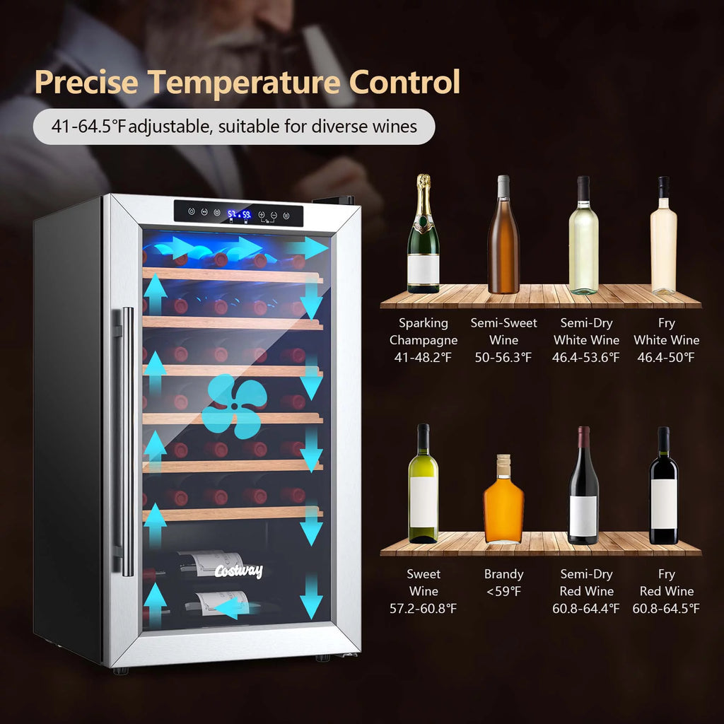 20 Inch Cooler Refrigerator with Tempered Glass Door W8173