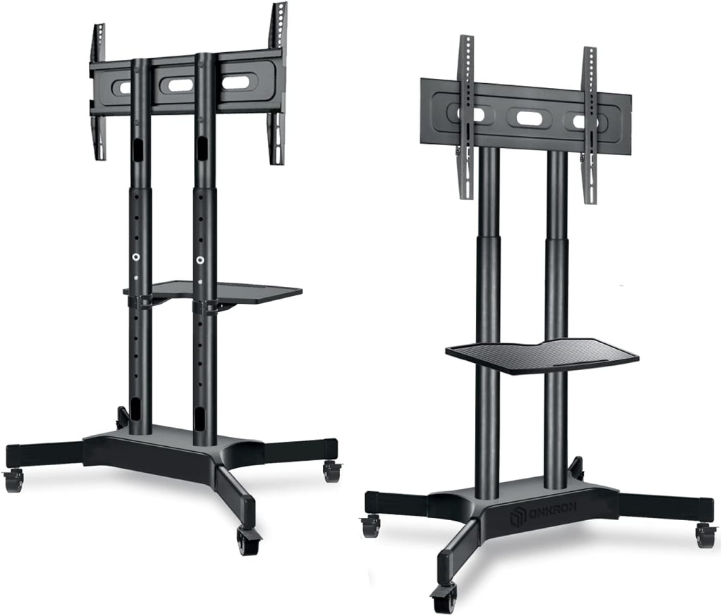 Mobile TV Stand for 40 to 65 Inch TV with Wheels Shelves E482547