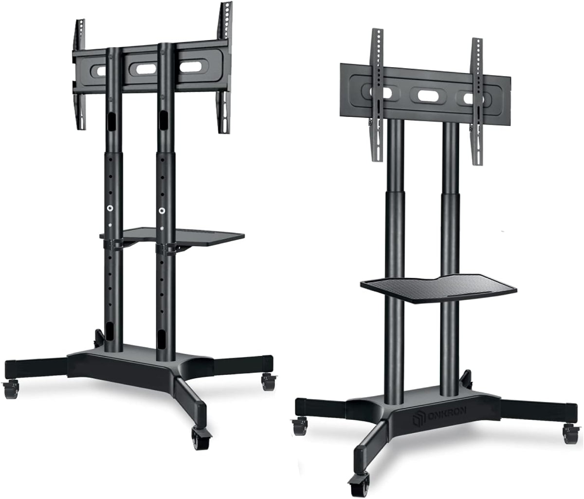 Mobile TV Stand for 40 to 65 Inch TV with Wheels Shelves E482547