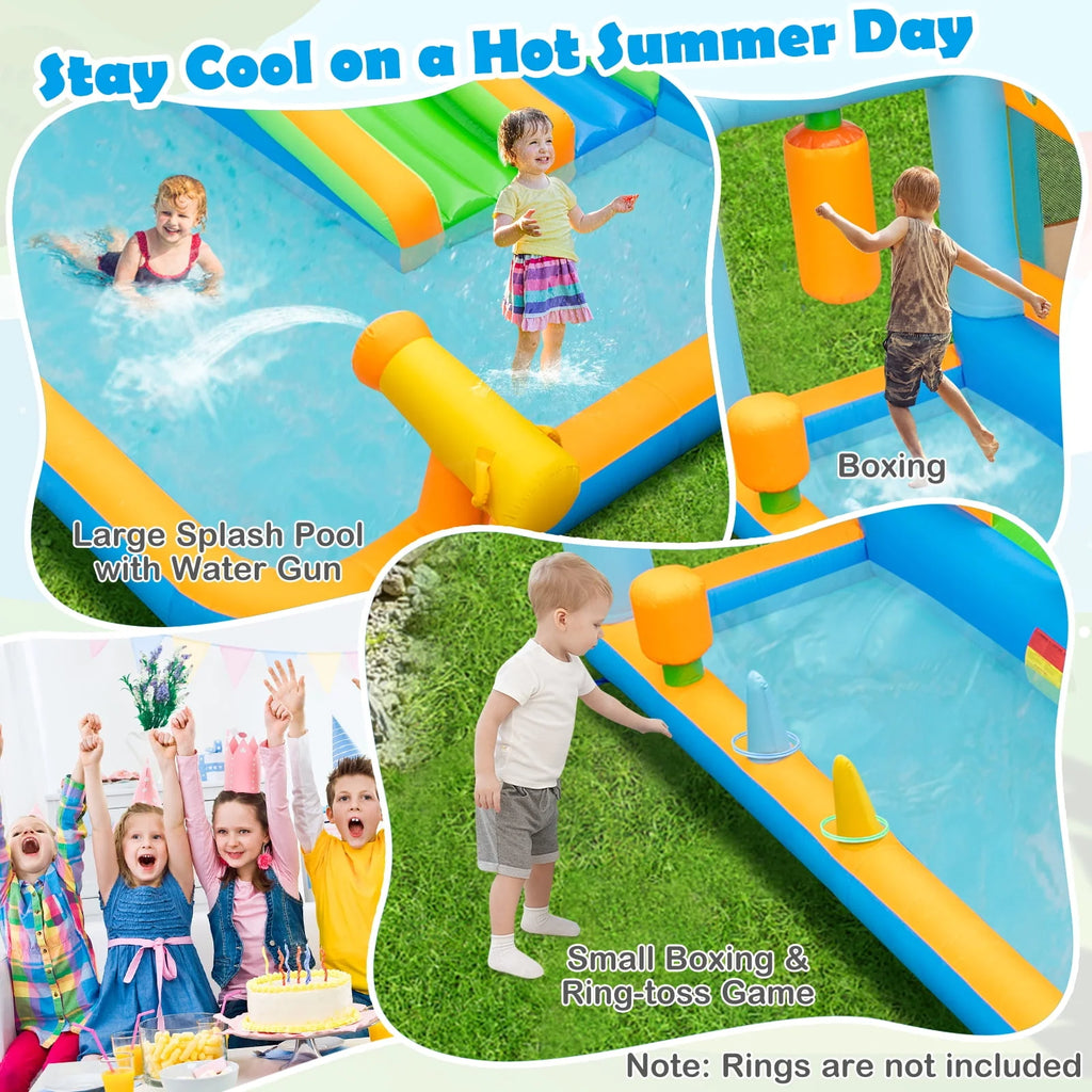 Inflatable Water Slide Park with Splash Pool T1288