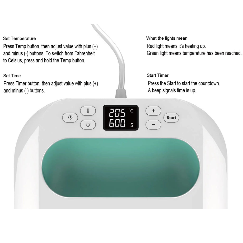 Handheld Heat Press Machine 9''x9'' Adjustable Temperature and Timer Y821074