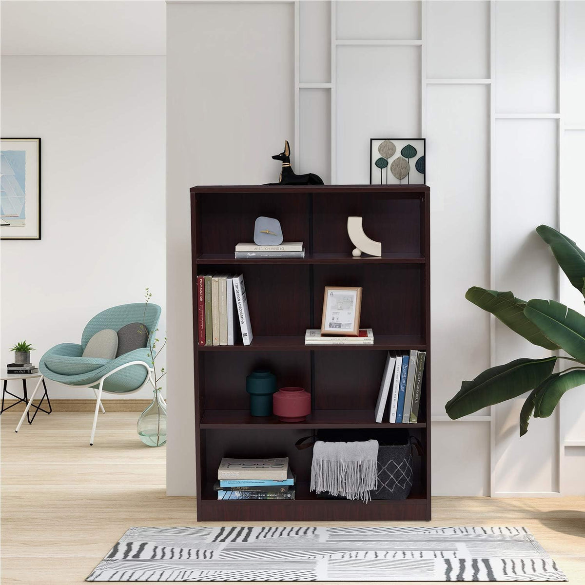 5-Shelf Wooden Bookcase I45797