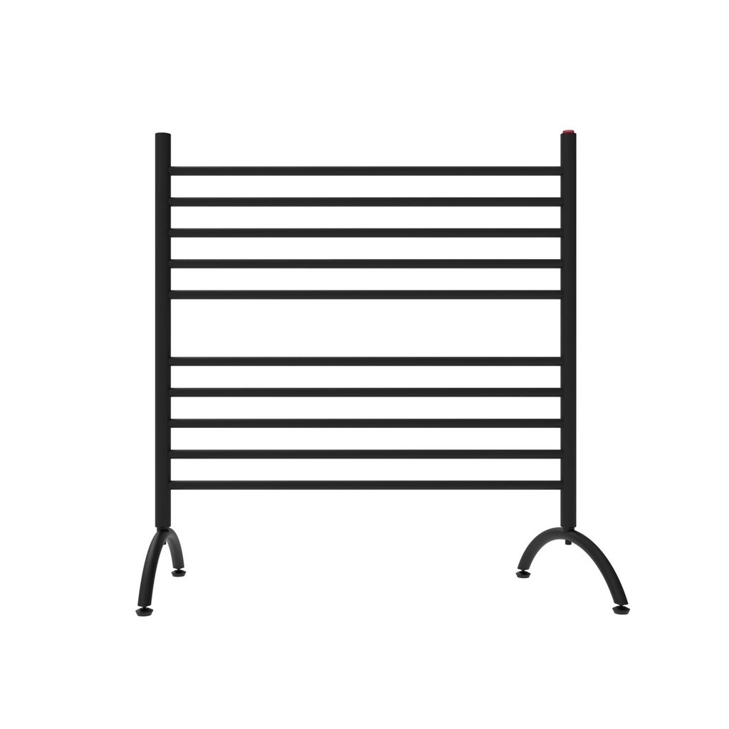 Matte Black 10 Cylindrical Brushed Bars Freestanding Towel Warmer O697