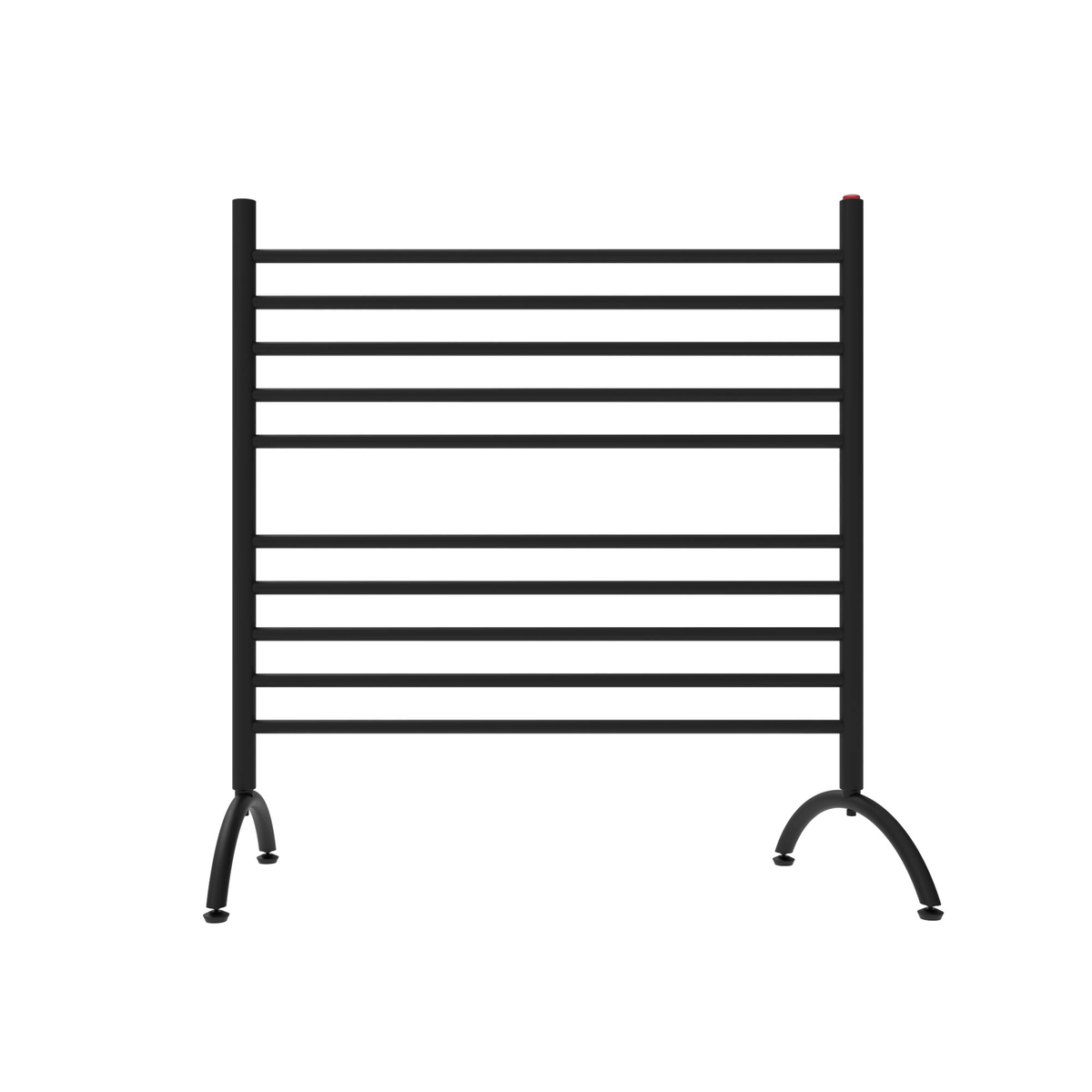 Matte Black 10 Cylindrical Brushed Bars Freestanding Towel Warmer O697