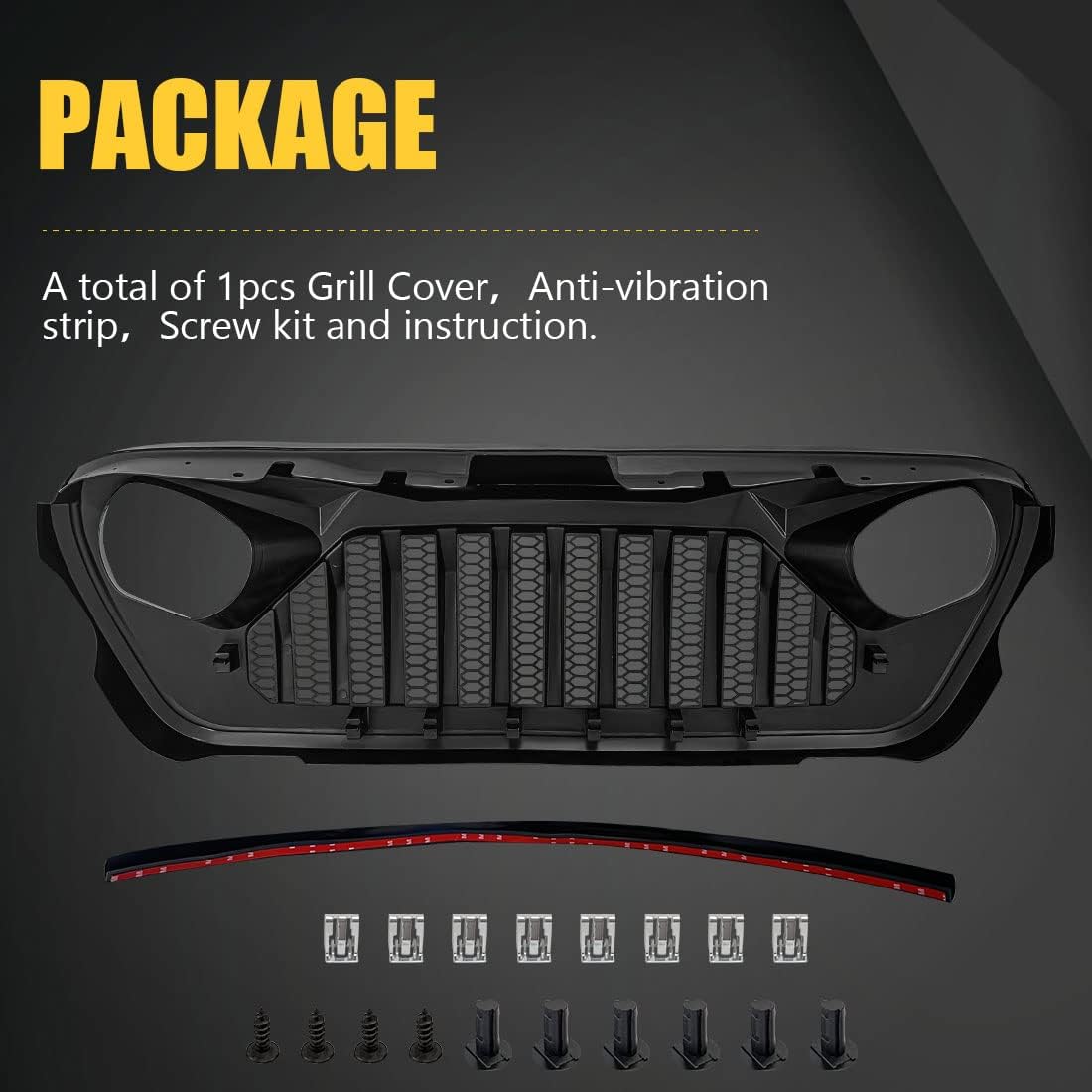 Matte Black Front Grill Cover H86457