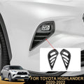 2020 2021 2022 Toyota Highlander Front Fog Light Cover ABS Carbon Fiber Print Frame D275