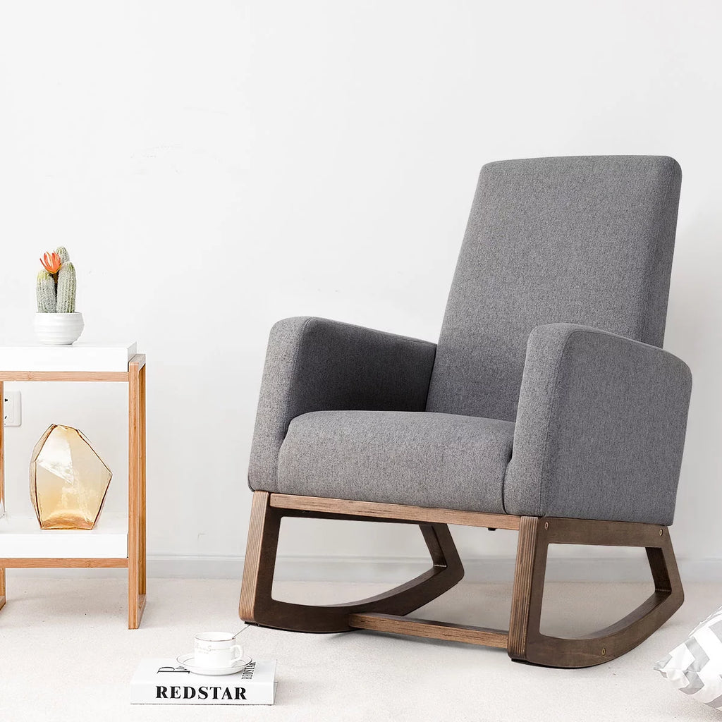 Mid Century Rocking Chair Beige E361446