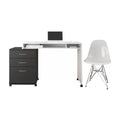 2 Piece Home Office Set White and Black M363767