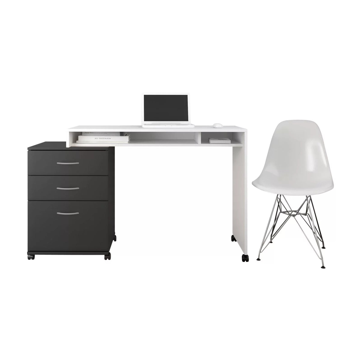 2 Piece Home Office Set White and Black M363767
