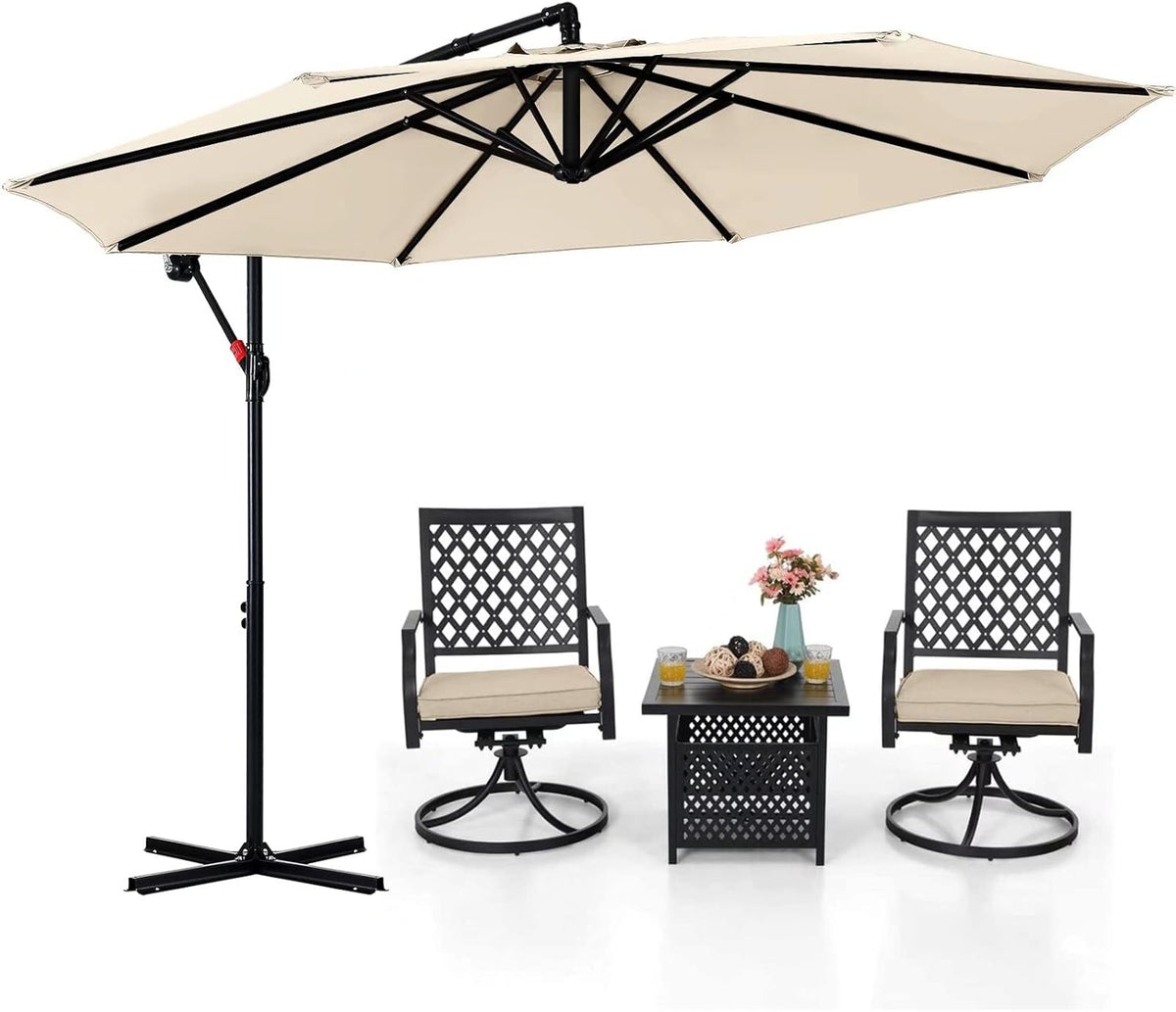 10FT Red Cantilever Patio Umbrella Q561