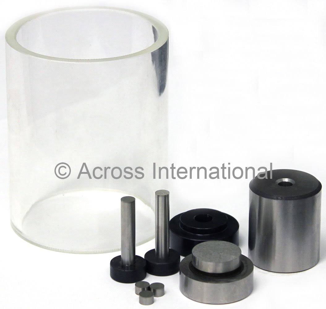 6 mm Cylindrical Hardened Steel Dry Pressing Die Set with 2 Push Rods D67854
