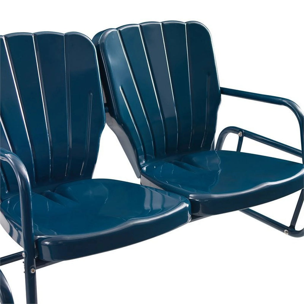 Metal Outdoor Loveseat Glider P11780