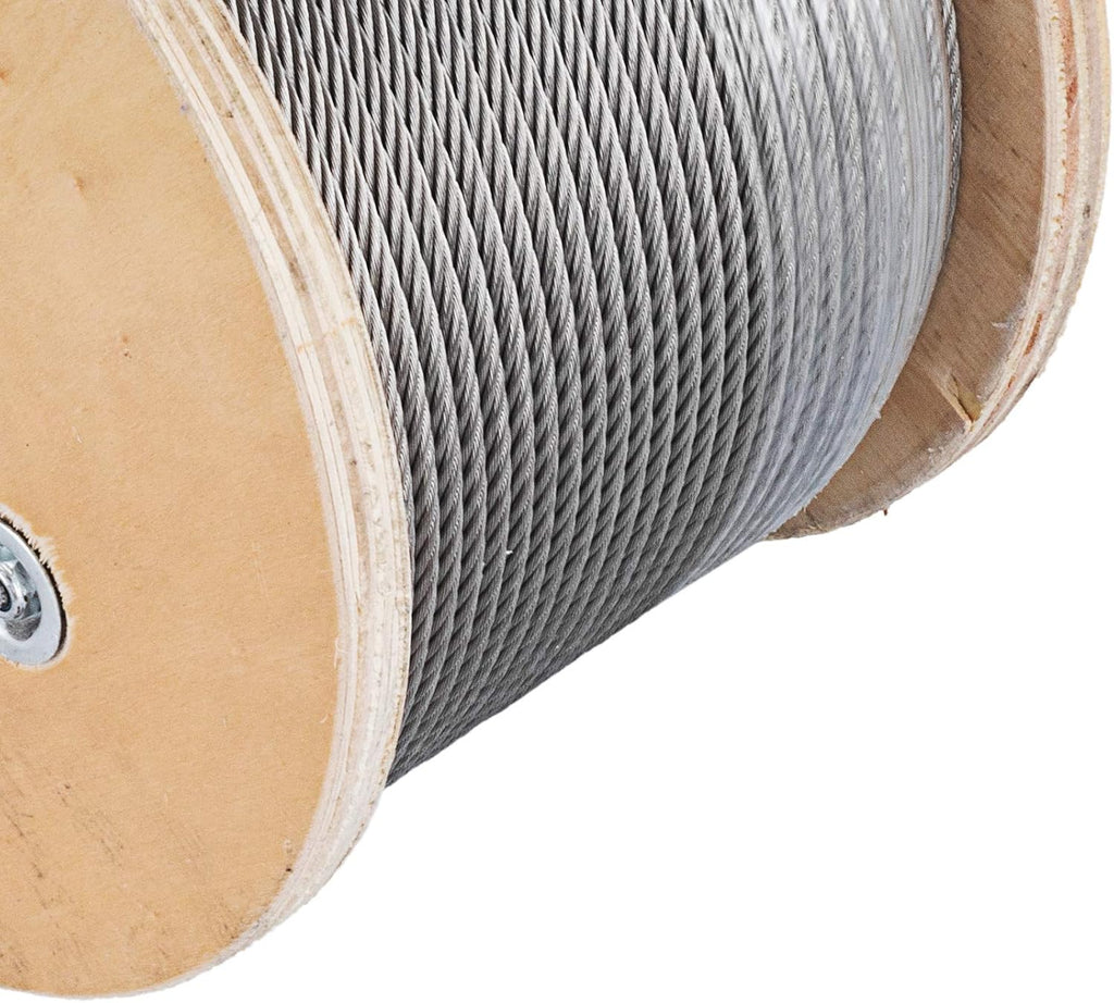 304 Stainless Steel Wire Rope 500ft 3/16 7x19 Cable S60477