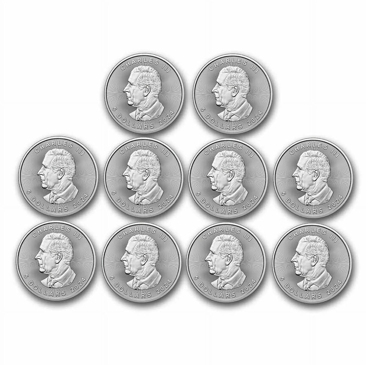 1 oz Silver Maple Leaf (Lot of 10) J4785