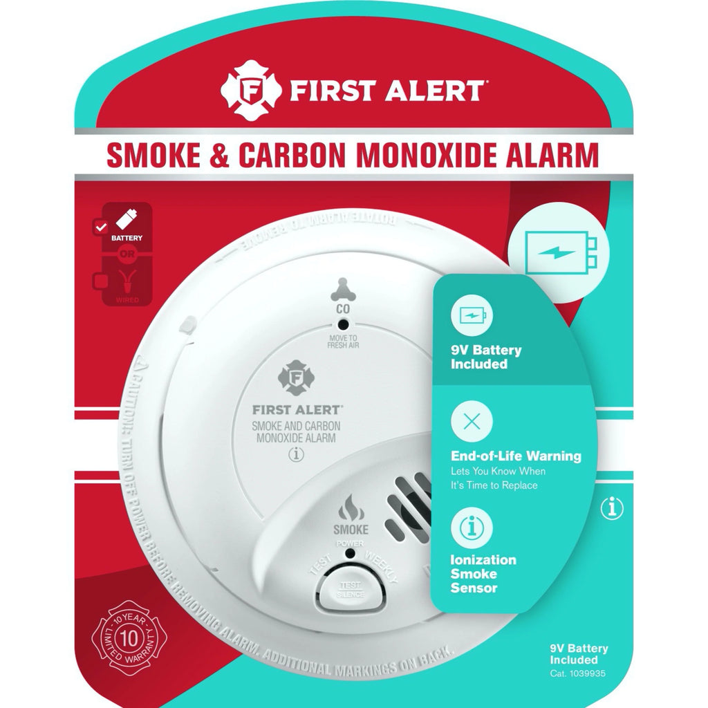 Smoke and Carbon Monoxide Detector with 9V Battery N6928