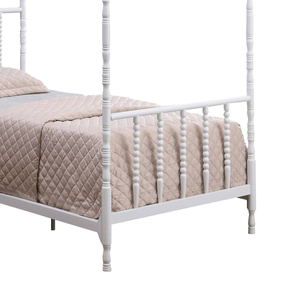 White Twin Canopy Bed B256753