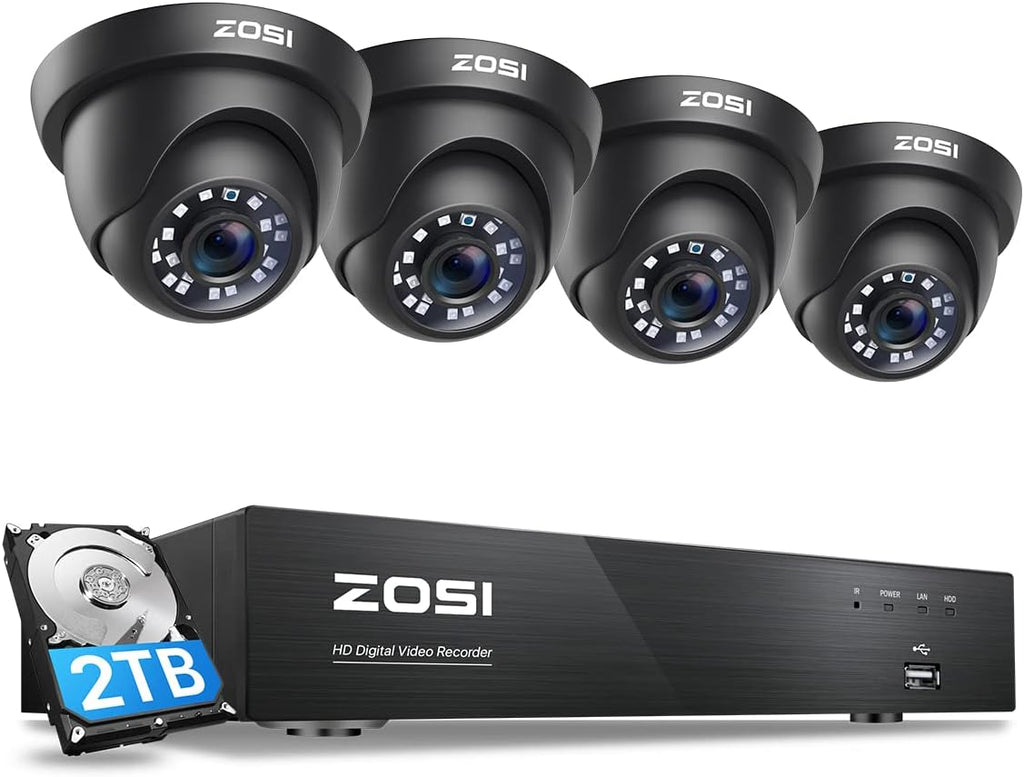4K 8MP 4 Channel CCTV DVR and 4 x 4K Dome Camera Security Camera System F7404