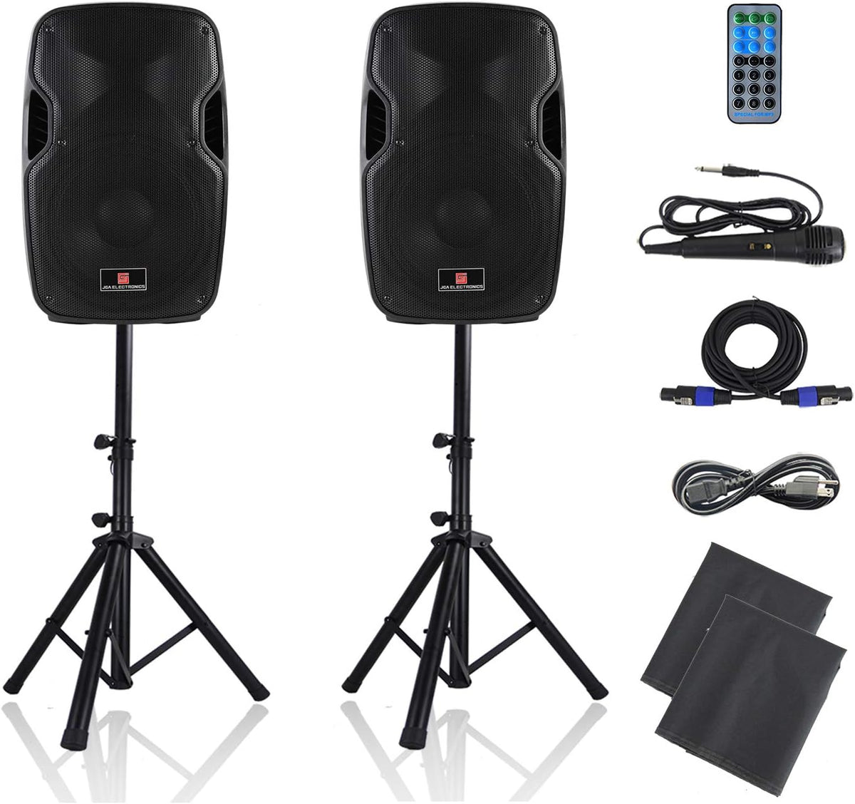 Powered PA Speakers 2-Way 15 Inch Pair A305