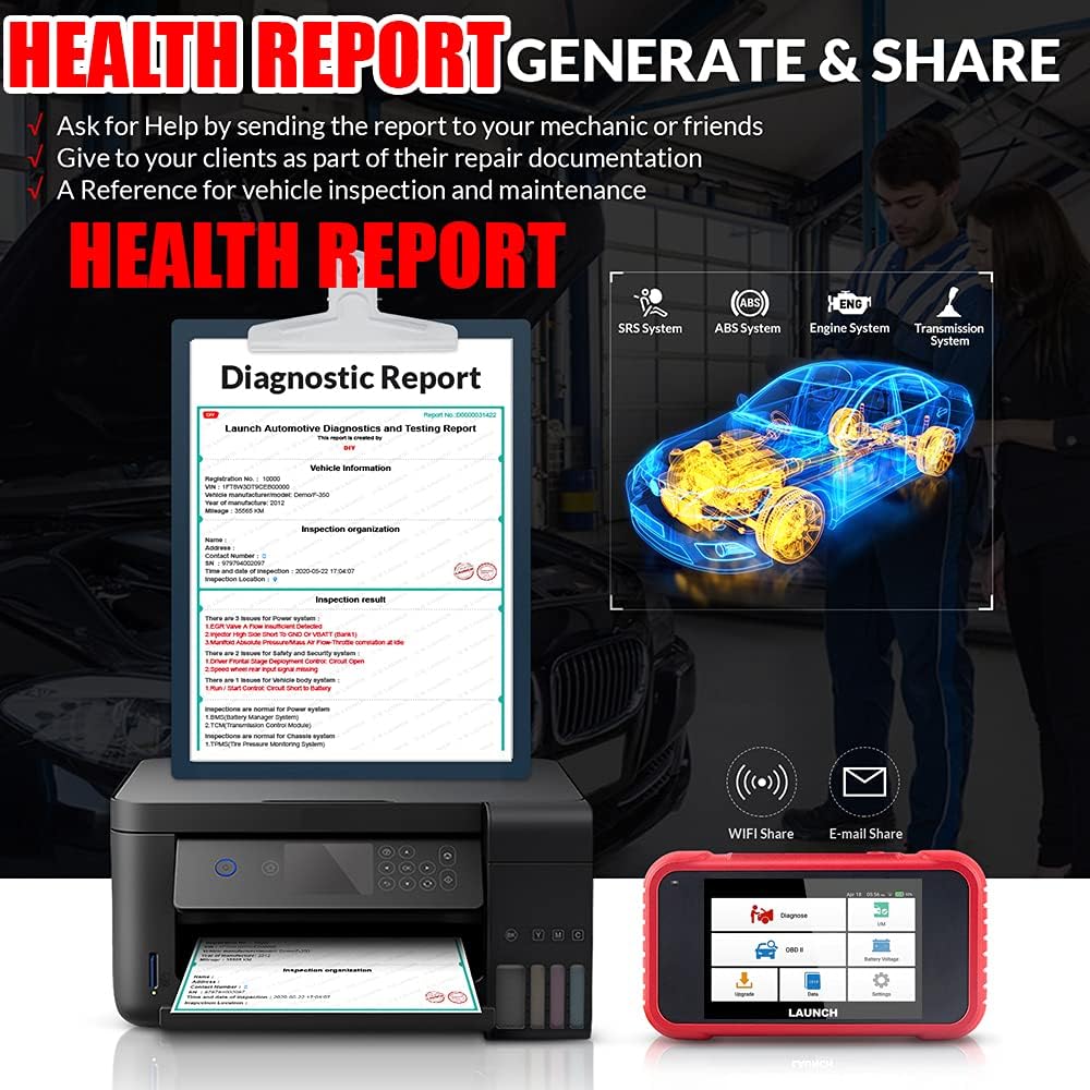 OBD2 Scanner Engine ABS SRS Transmission Diagnostic Scan Tool R62804