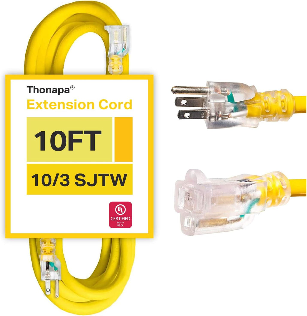 100 Foot 10 Gauge Neon Green Outdoor Extension Cord C728720