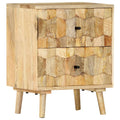 Solid Mango Wood Bedside Cabinet A27415