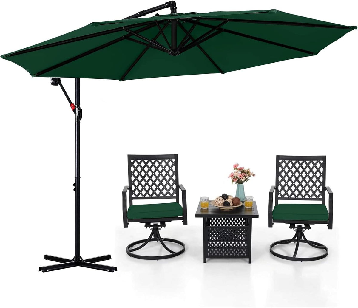 10FT Red Cantilever Patio Umbrella Q561