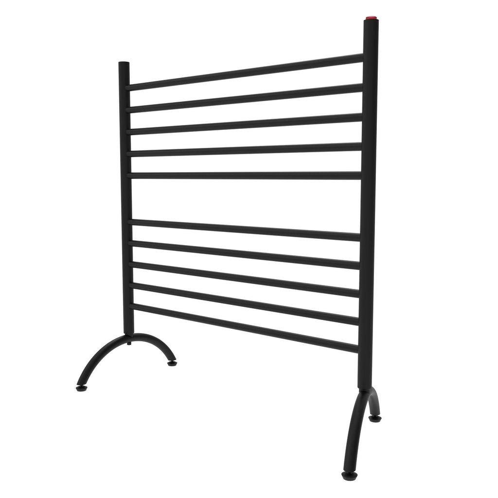 Matte Black 10 Cylindrical Brushed Bars Freestanding Towel Warmer O697