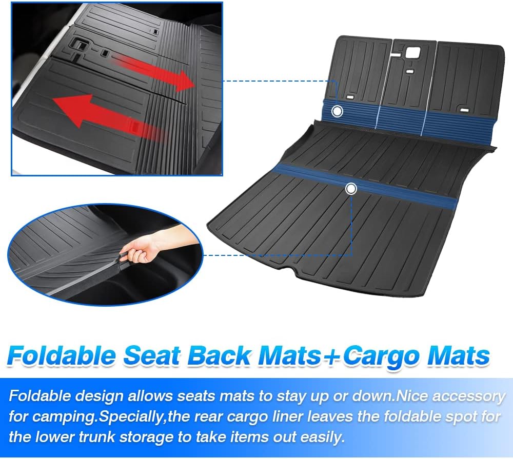 Custom Fit Trunk Mat Cargo Liner Back Seat Protector Black G84122