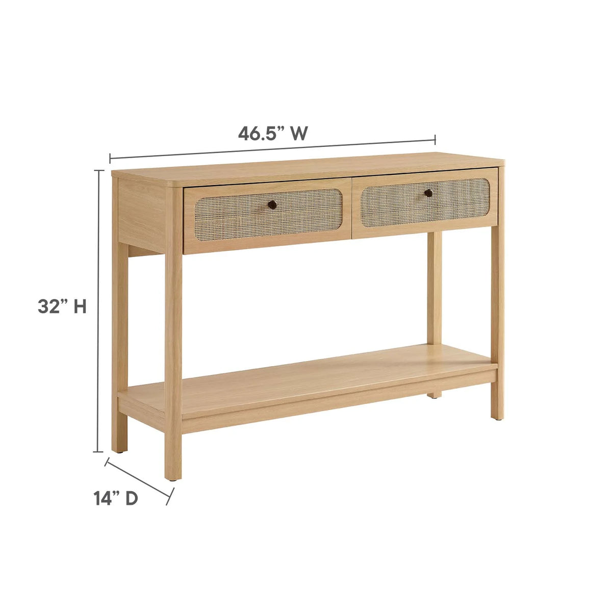 Oak Wood Entryway Console Table P447