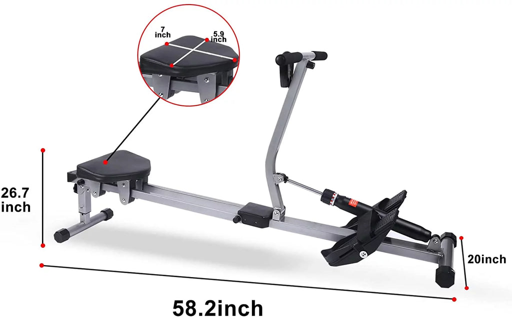 Rowing Machine with Digital Monitor Black I60982