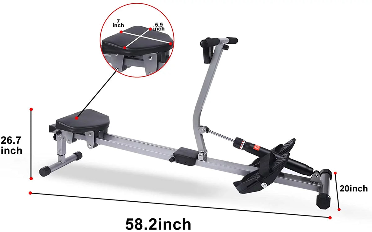 Rowing Machine with Digital Monitor Black I60982