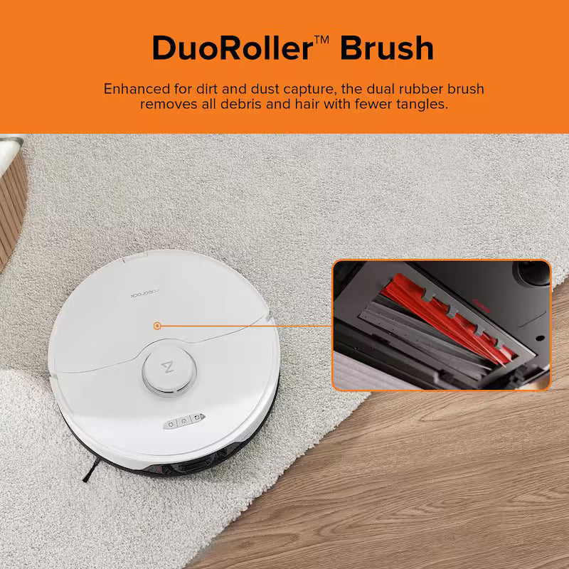 Robotic Vacuum with Sonic Mopping, LiDAR Navigation, Washable Filter, White Z689902