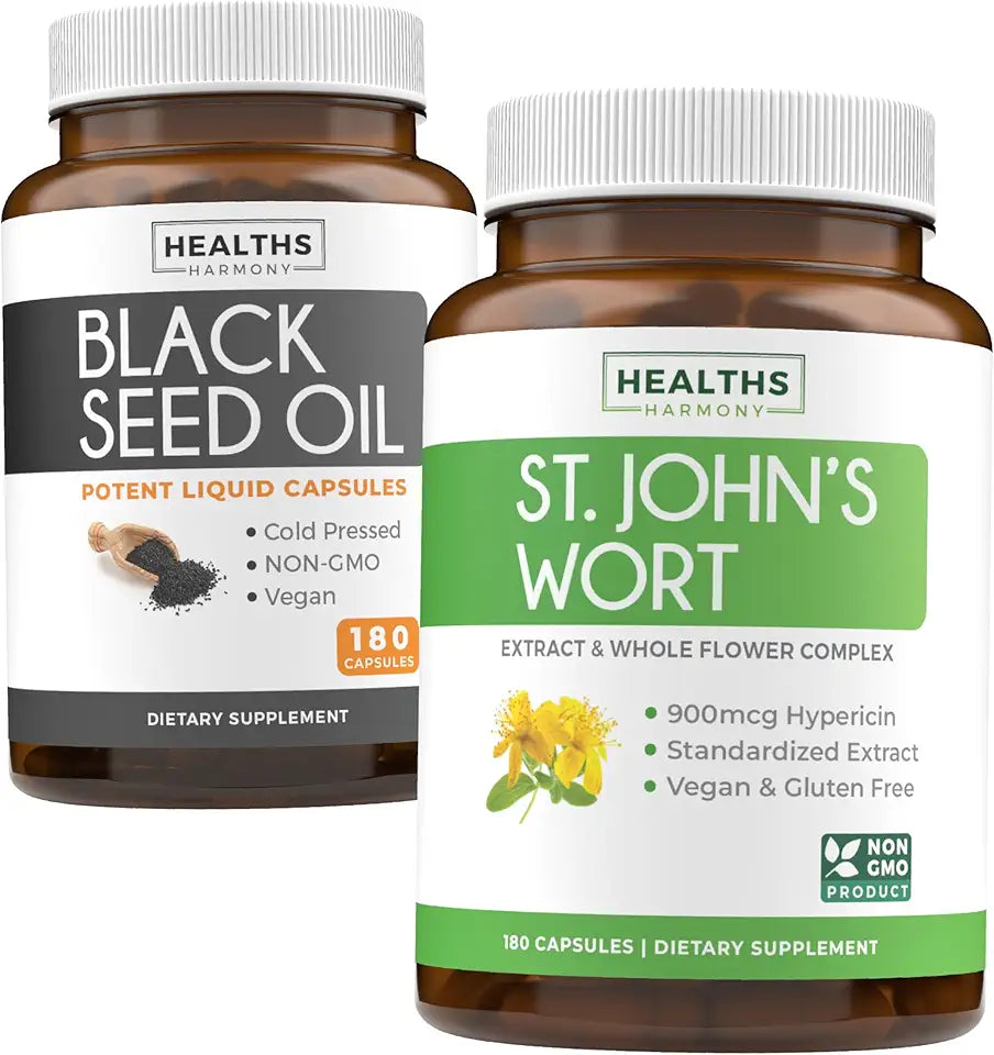 Black Seed Oil & St. John's Wort 180 Capsules K866