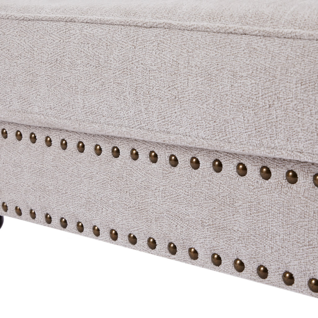 3 Seater Chenille Upholstered Sofa with Pillows O865