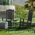 White All Weather Resistant Resin Adirondack Rocking Chair F95625