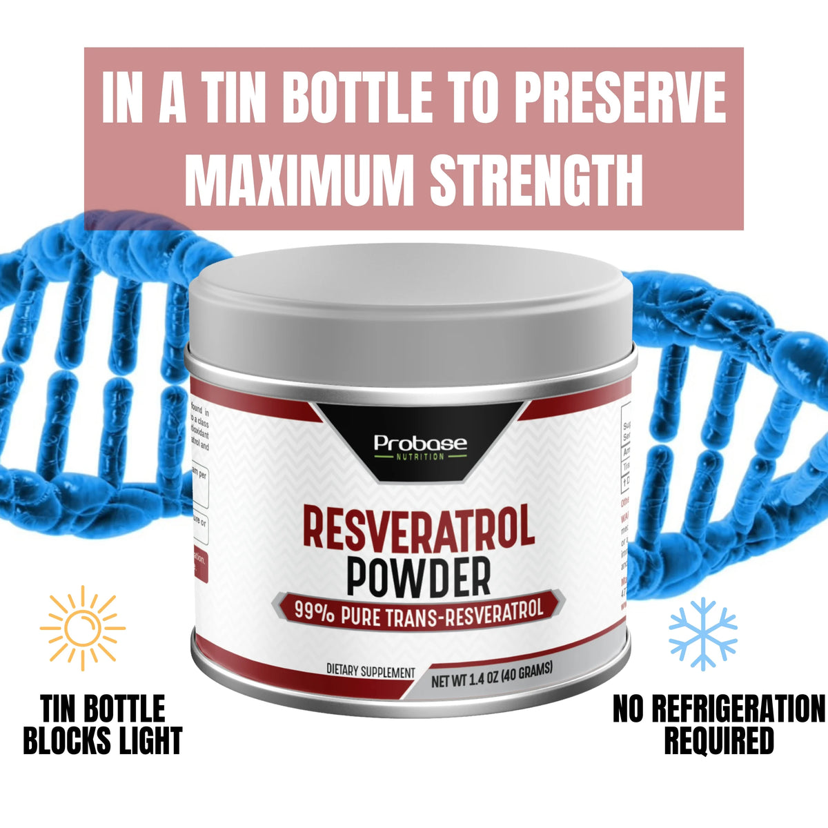 Micronized Trans-Resveratrol Powder 1000mg 40g C2666