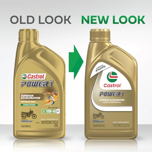 10W-40 Full Synthetic Motorcycle Oil, 1 Quart, Pack of 6 A789904