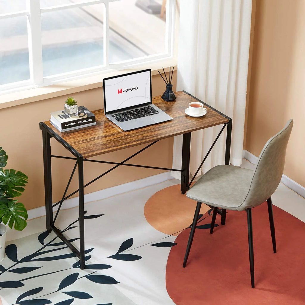 Folding Computer Desk 39” Walnut T330333