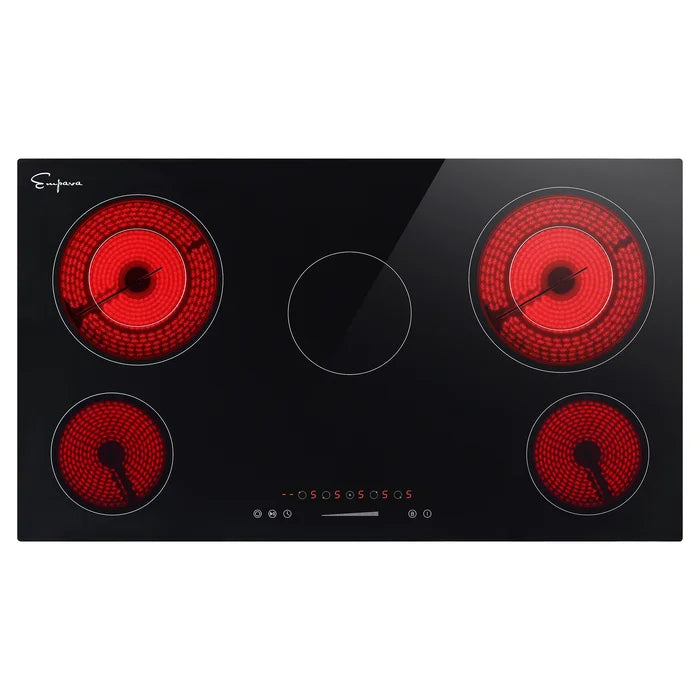 36 Electric Smooth Surface Radiant Cooktop with 5 Elements X833