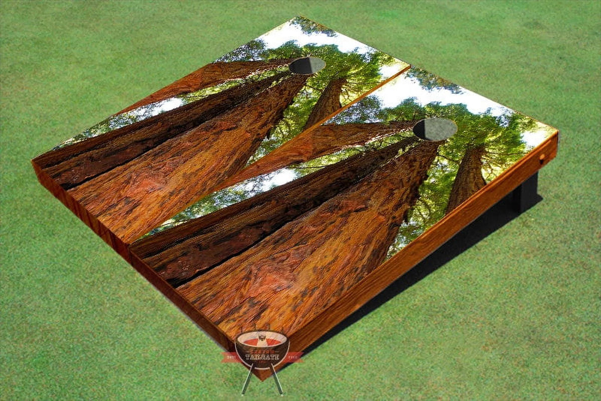 Red Wood Trees Themed Cornhole Boards Y42836