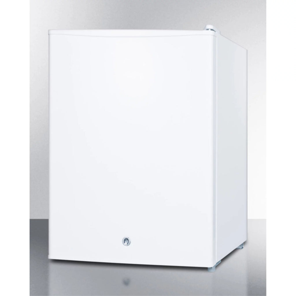 Compact White All-Refrigerator with Automatic Defrost and Lock J47053