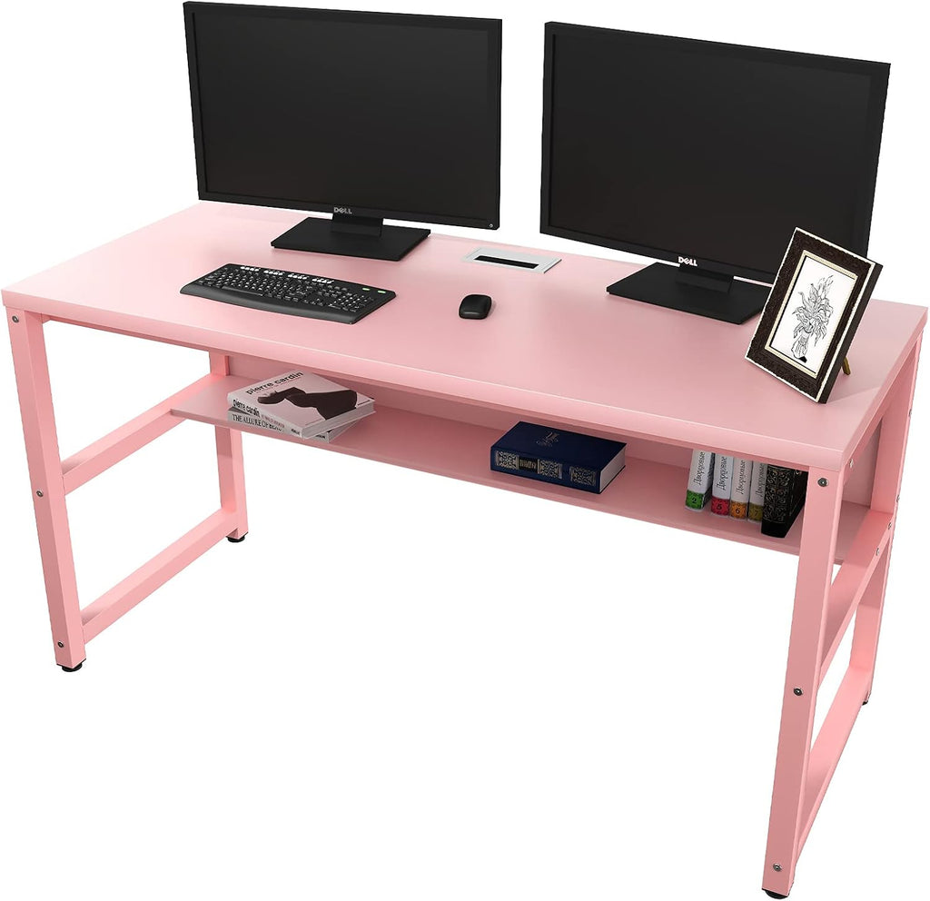 Computer Desk with Bookshelf 47 Pink G615271