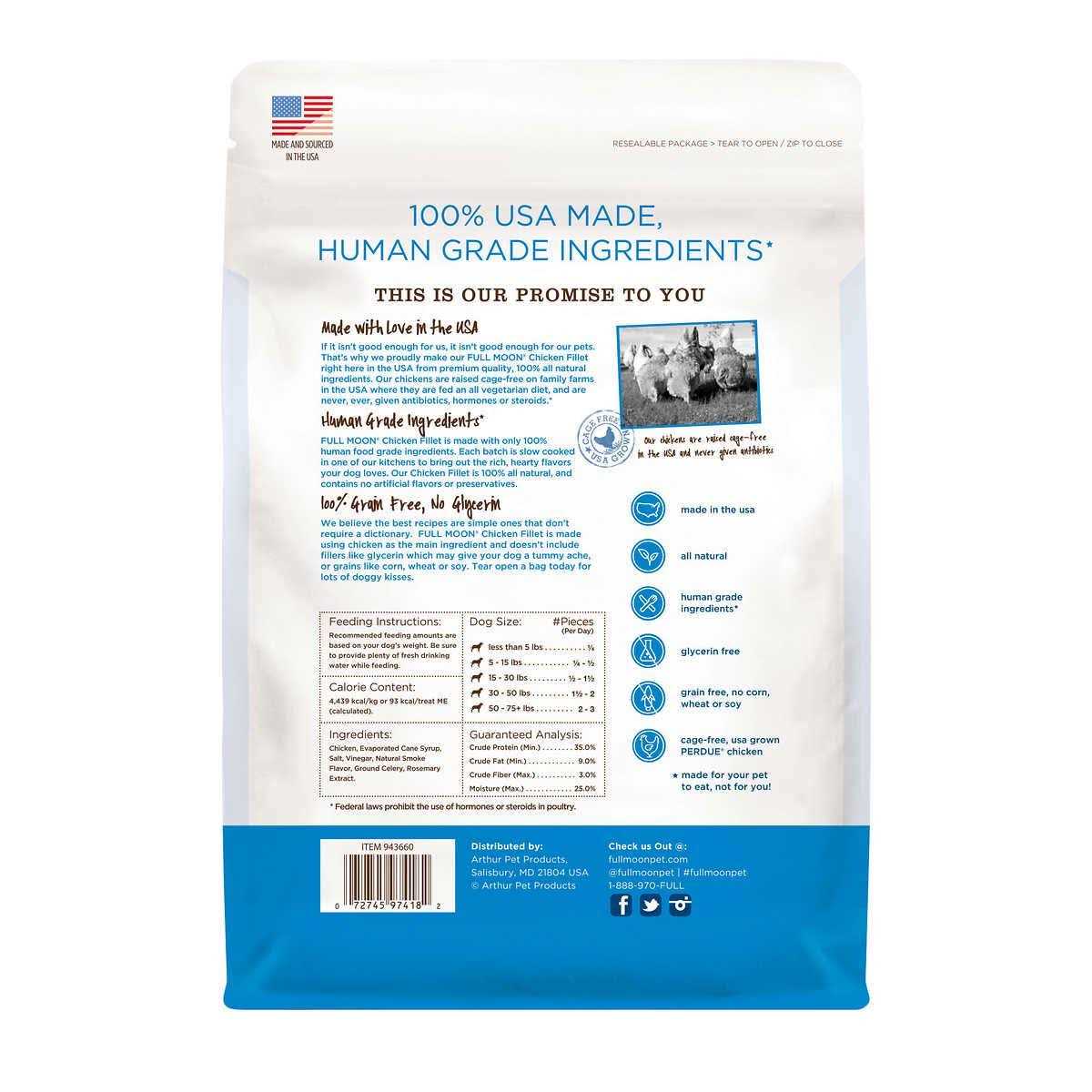Chicken Fillet Dog Treats 48 oz T729