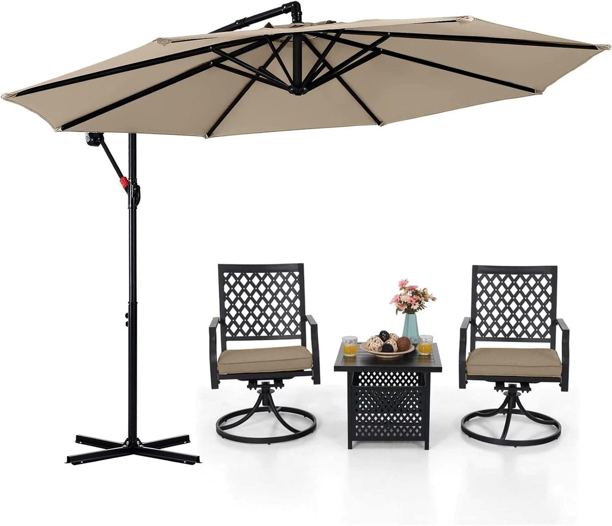 10FT Red Cantilever Patio Umbrella Q561