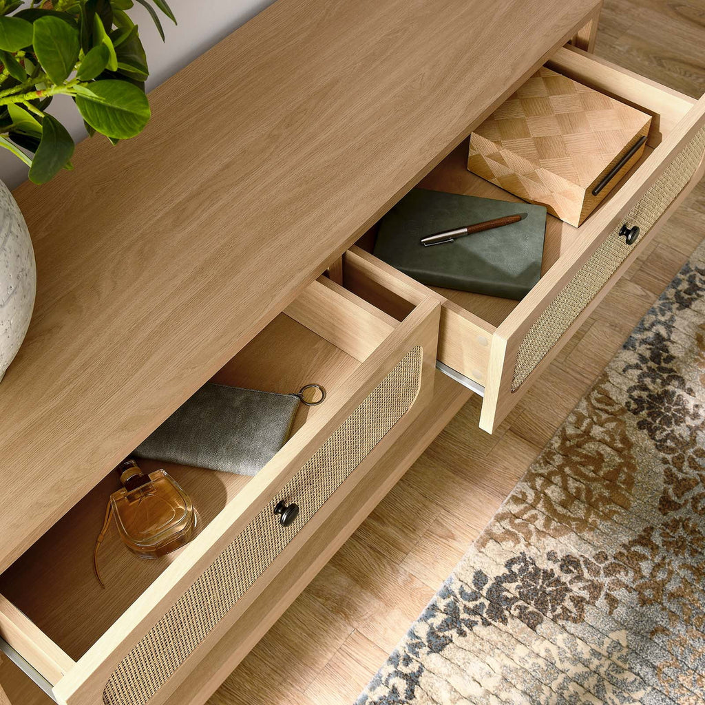 Oak Wood Entryway Console Table P447