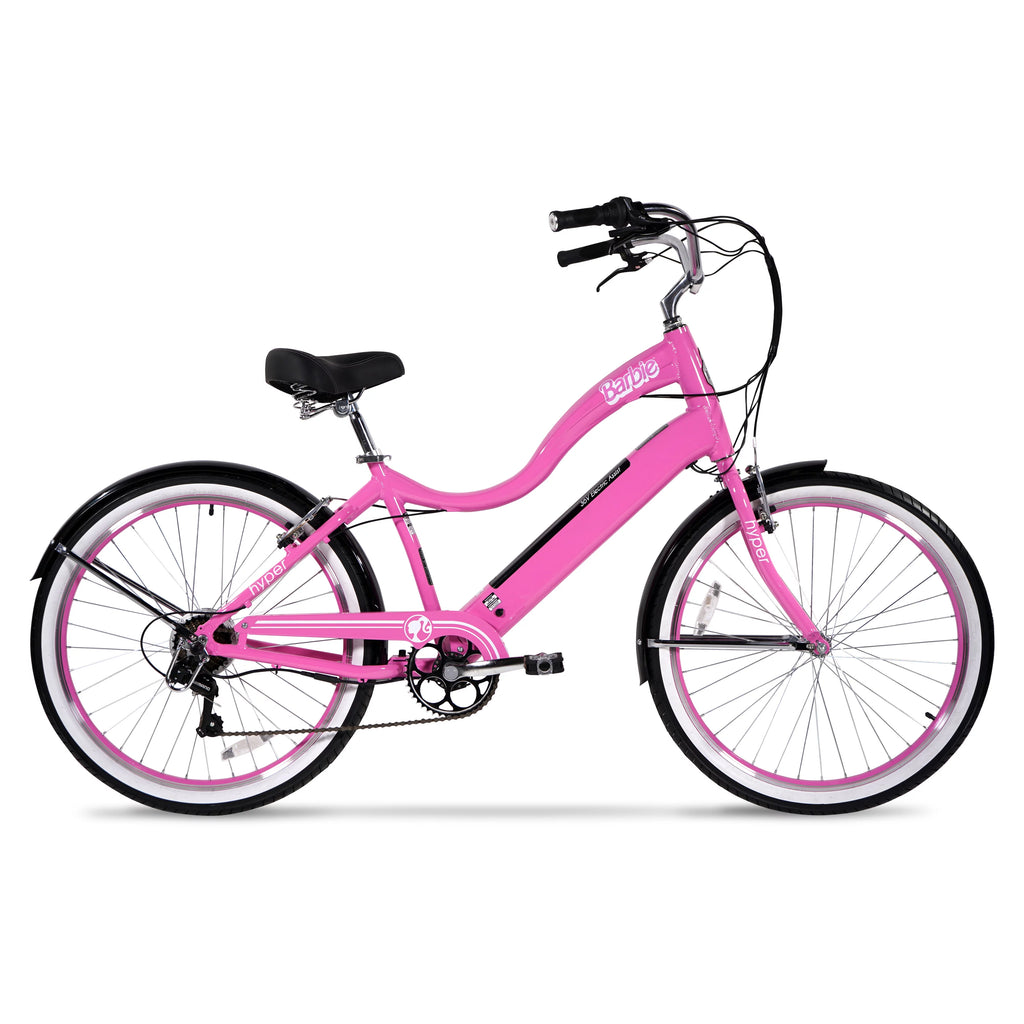 36V Electric Cruiser E-Bike with Pedal-Assist, 250W Motor, Pink T95514