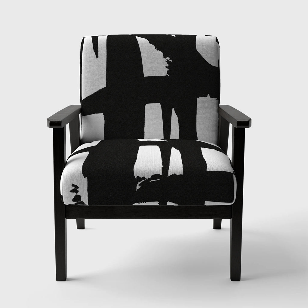 Black & White Upholstered Modern Accent Chair Y361874